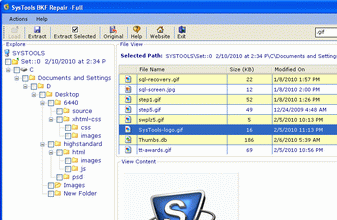 Steps on to Repair a BKF Files Screenshot 1