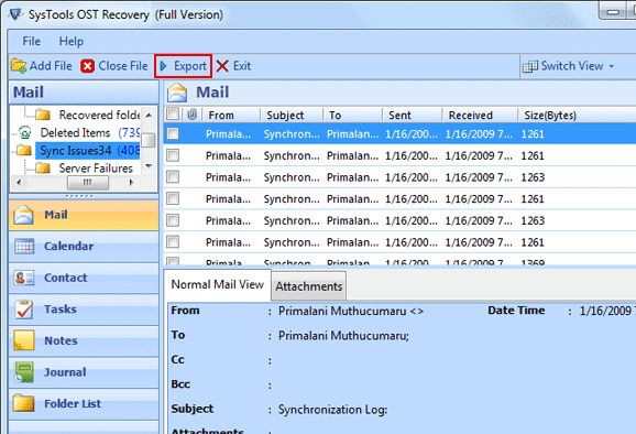 OST File to Outlook Screenshot 1