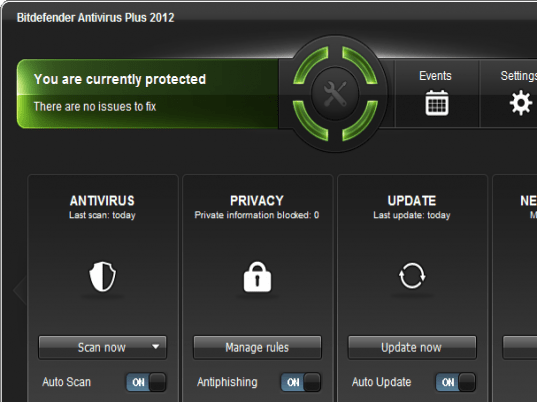 BitDefender Antivirus Plus 2012 Screenshot 1
