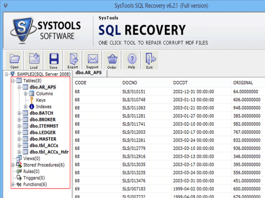 Recover Records Corrupted In SQL 2008 Screenshot 1