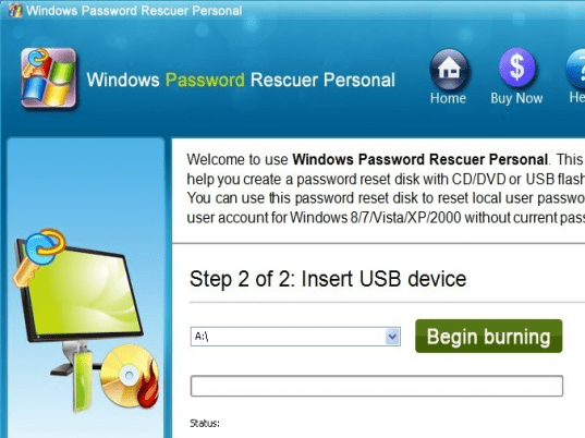 Windows Password Rescuer Personal Screenshot 1