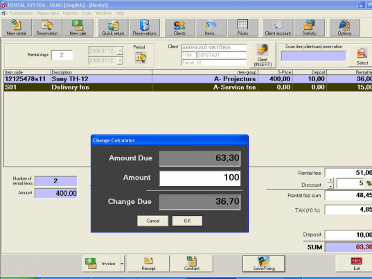 ESC - Rental Software 4.12.1 Screenshot 1