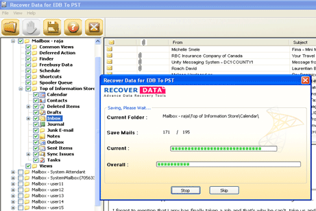 MS Exchange to Outlook 2010 Screenshot 1