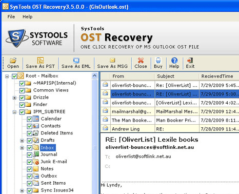 Connect OST to PST Outlook Screenshot 1