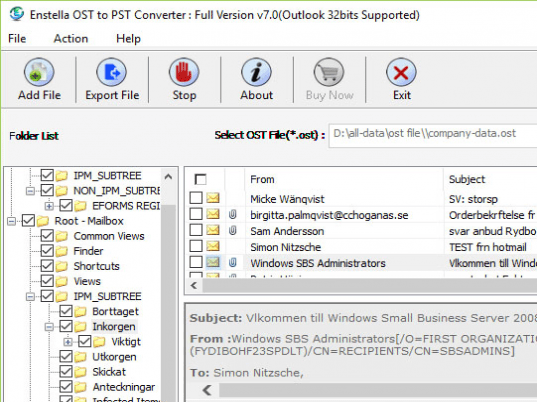 OST File Converter Screenshot 1
