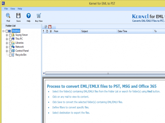 Outlook Express EML to PST Screenshot 1