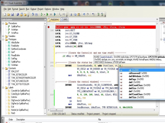 GSS Visual Assembler Screenshot 1