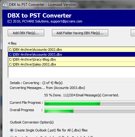 DBX to PST Download Screenshot 1