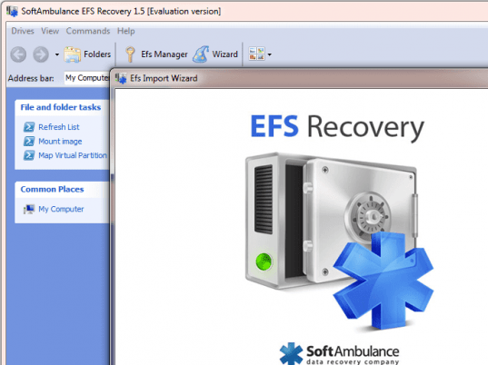 SoftAmbulance EFS Recovery Screenshot 1