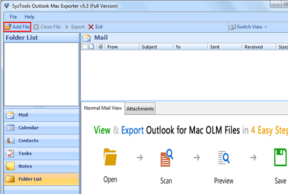 Microsoft OLM to PST Converter Screenshot 1