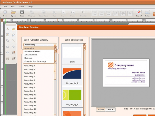 Business Card Designer Screenshot 1