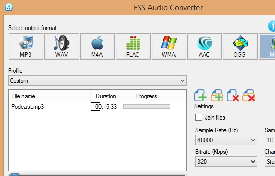 FSS Audio Converter Screenshot 1