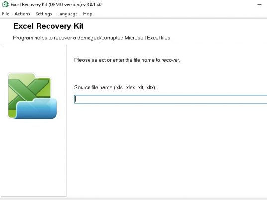 Excel Recovery Kit Screenshot 1