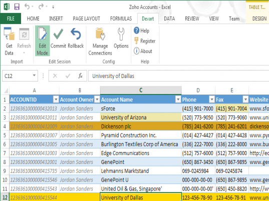 Excel Add-in for Zoho CRM Screenshot 1