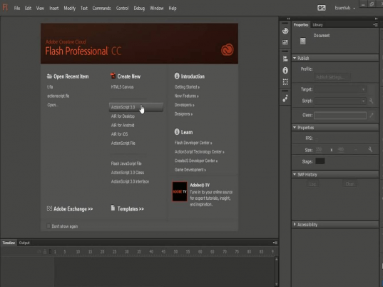 Adobe Flash Professional CC Screenshot 1