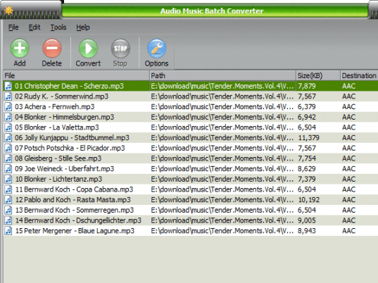 Audio Music Batch Converter Screenshot 1