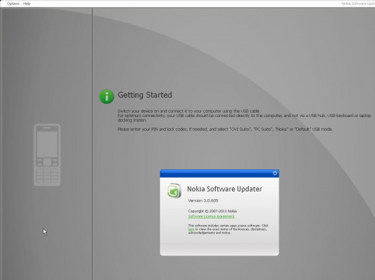 Nokia Software Updater Screenshot 1