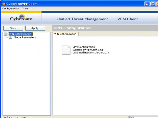 Cyberoam VPN Client Screenshot 1