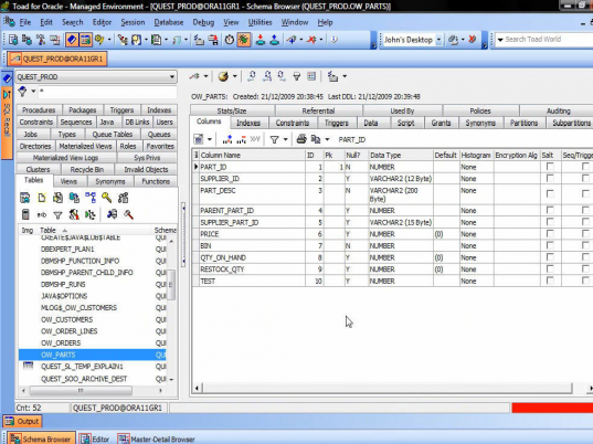 Quest Software Toad for Oracle Screenshot 1