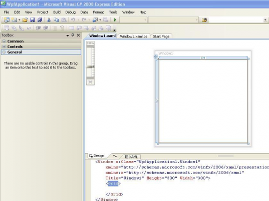 Microsoft Visual C# 2008 Express Edition Screenshot 1