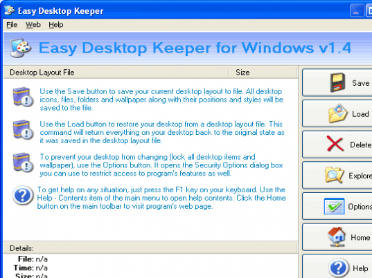 Easy-Desktop Keeper Screenshot 1