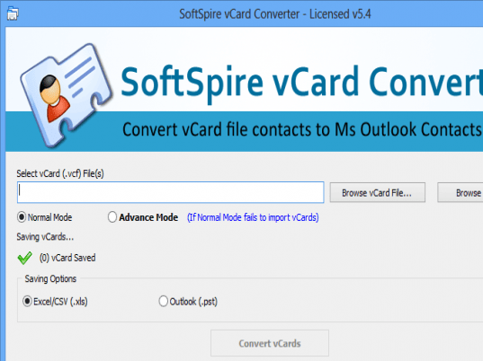 vCard Converter Screenshot 1