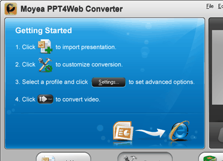 Moyea PPT4Web Converter Screenshot 1