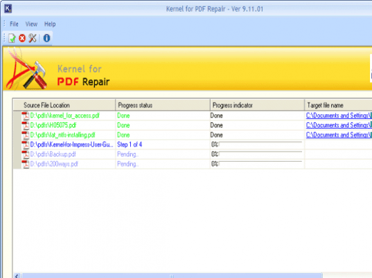 PDF Recovery Screenshot 1