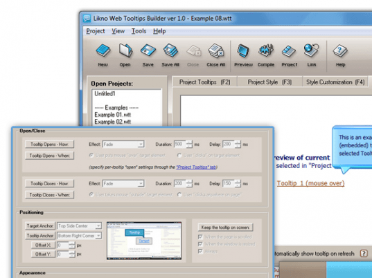 Likno Web/HTML Tooltips Builder Screenshot 1