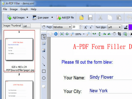 A-PDF Filler Screenshot 1