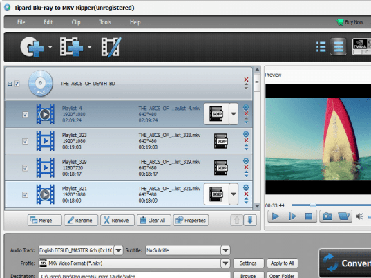 Tipard Blu-ray to MKV Ripper Screenshot 1