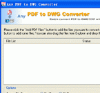 Any PDF to DXF Converter 2010.11.4 Screenshot 1