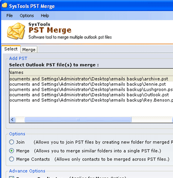 Software to Merge PST Screenshot 1