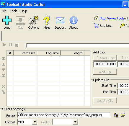 Toolsoft Audio Cutter Screenshot 1