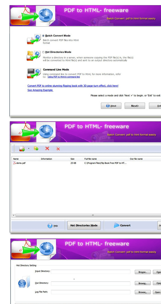 Flash Converter Free PDF to HTML Screenshot 1