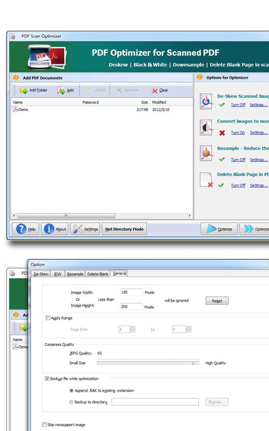 Easy PDF Scan Optimizer Screenshot 1