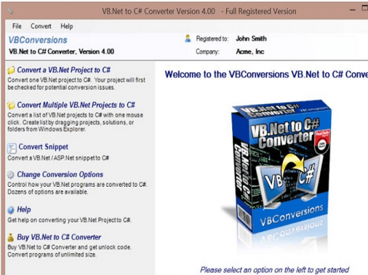 VB.Net to C# Converter Screenshot 1