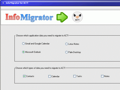 InfoMigrator for ACT! Screenshot 1