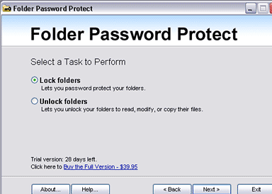 Folder Password Protect Screenshot 1