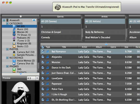 Aiseesoft iPod to Mac Transfer Ultimate Screenshot 1