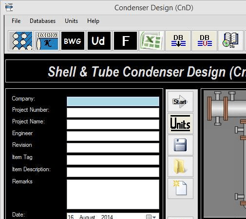 Condenser Design Screenshot 1