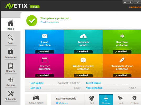 Avetix Antivirus Free Screenshot 1