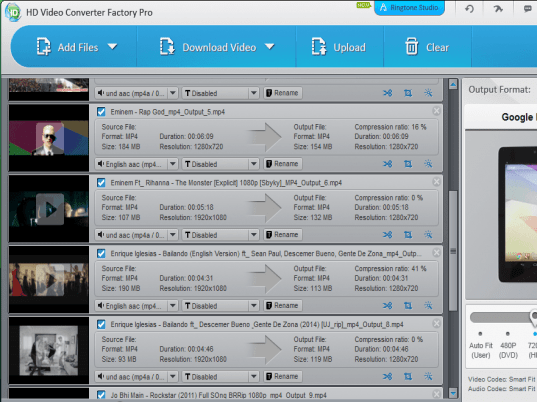 HD Video Converter Factory Pro Screenshot 1