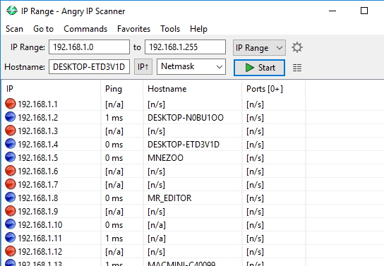 Angry IP Scanner Screenshot 1