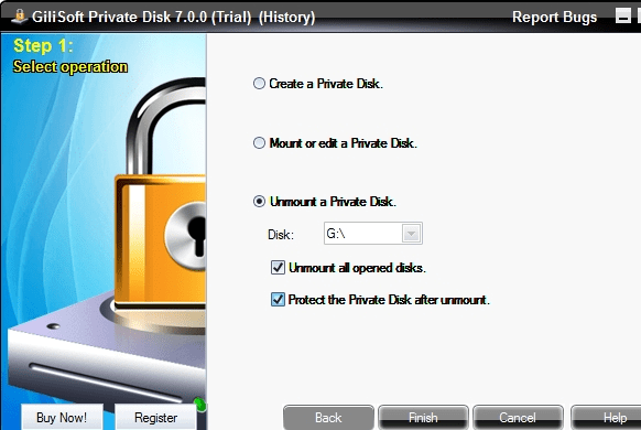 GiliSoft Private Disk Screenshot 1