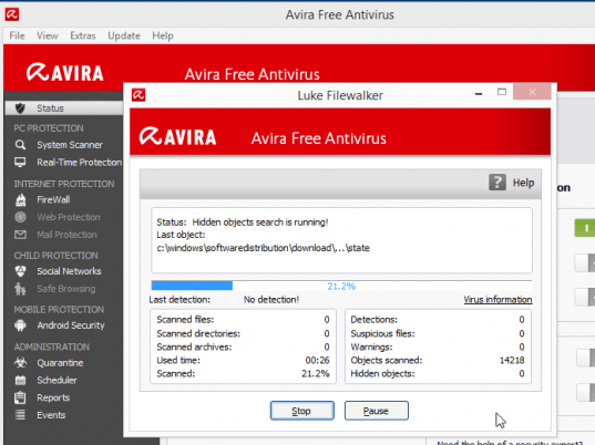 Avira Free Antivirus Screenshot 1