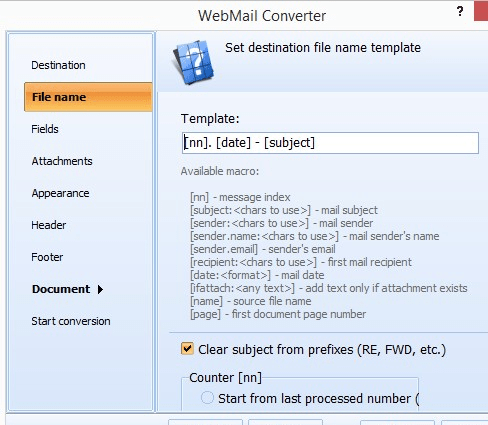 Total Webmail Converter Screenshot 1