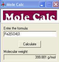 Mole Calc Screenshot 1