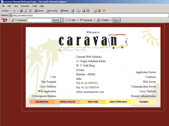Caravan Business Server for Microsoft Screenshot 1