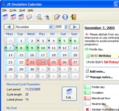 JX Ovulation Calendar Screenshot 1